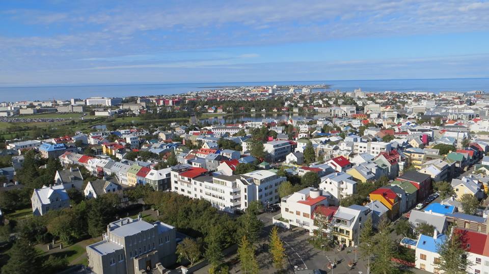 It's worth a trip to the top of the clock tower for this amazing view of Reykjavik. : Itinerary for seeing the Best of Iceland in a week