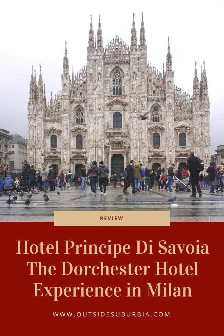 Hotel Principe Di Savoia which belongs to the Dorchester collection, a smaller hotel chain with the most luxurious hotels all over the world, It is located 10 minutes taxi ride away from Milan Central station in the beautiful and busy Piazza della Repubblica. #OutsideSuburbia #Milan #DorchesterCollection #HotelPrincipe