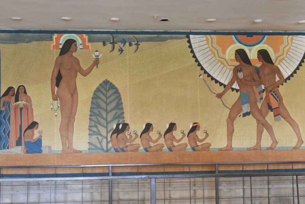 Warrior Twins Painting worth a million dollars in value adorn the walls Gold room of the Arizona Biltmore.