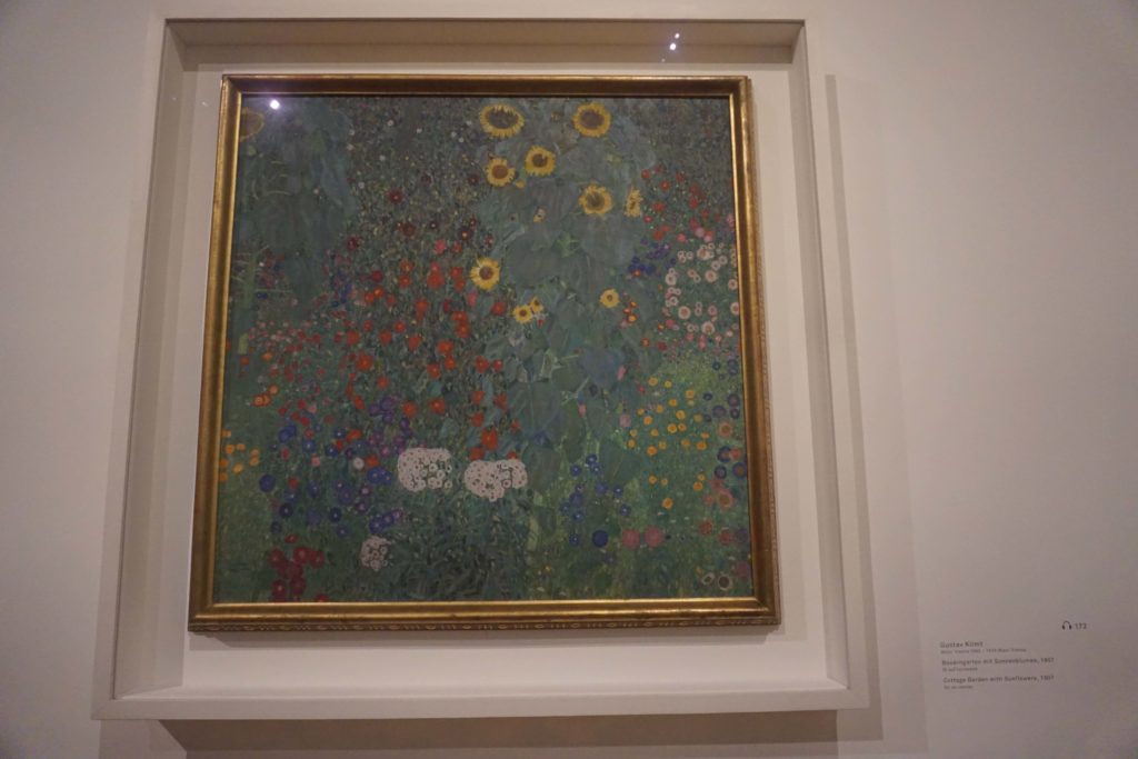 Farm Garden with Sunflowers by Klimt at the Belvedere, Vienna - OutsideSuburbia.com