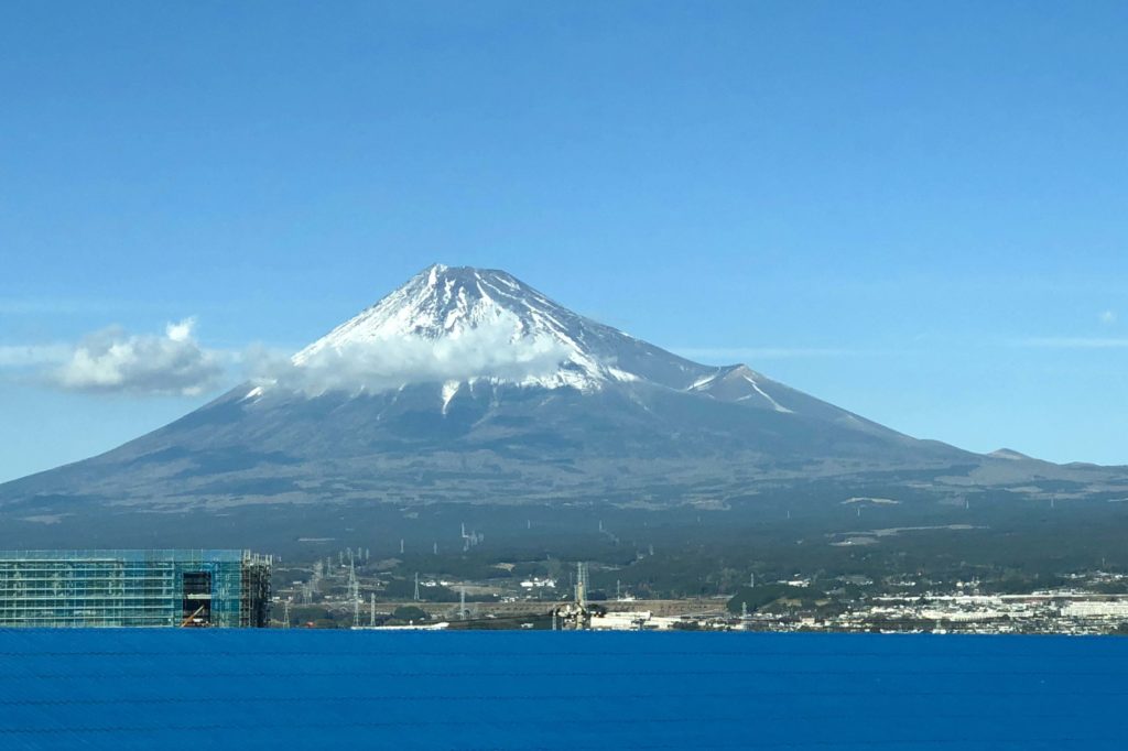 View of Mt Fuji from the bullet train