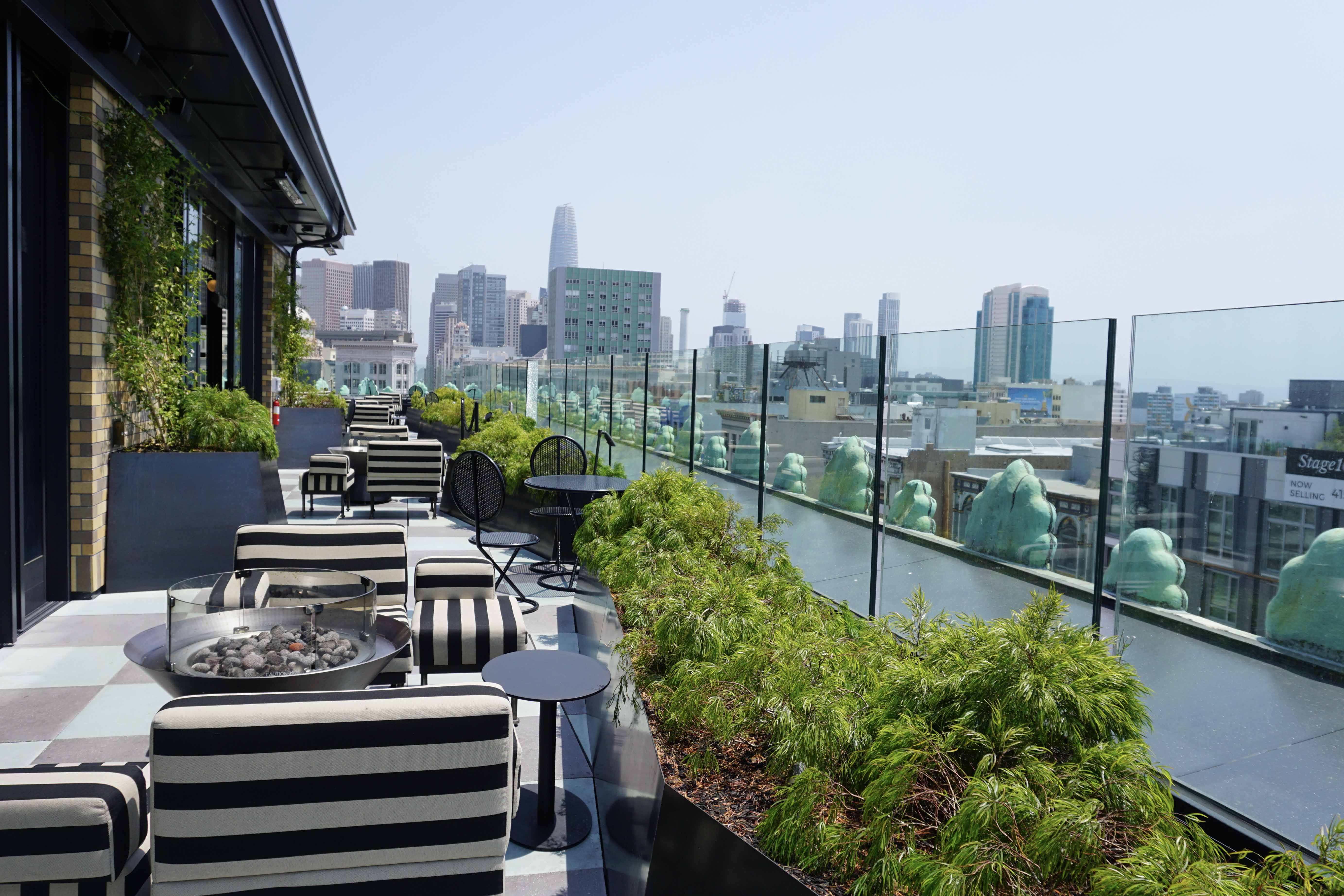 San Francisco rooftop at Charmaines - Proper Hotel San Francisco - Photo by Outside Suburbia