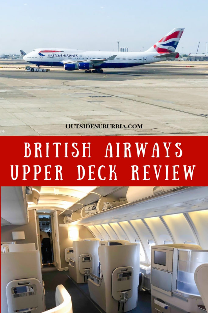 A spacious seat, which converts into a fully flat bed, delicious food and drink - a peek at how the Club level British Airways Upper Deck on Boeing 747-400. #BrithishAirwaysClubWorld #UpperDeck #AirlineReview