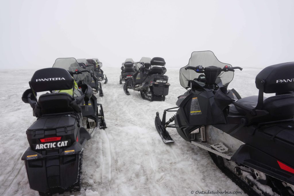 Snowmobile tour on Mýrdalsjökull glacier with Arcanum in Iceland