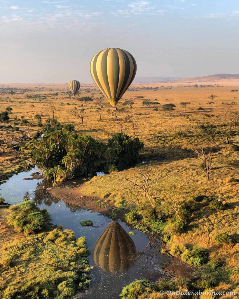 Hot air balloon safari in Serengeti #Serengeti Photo by Priya Vin for OutsideSuburbia