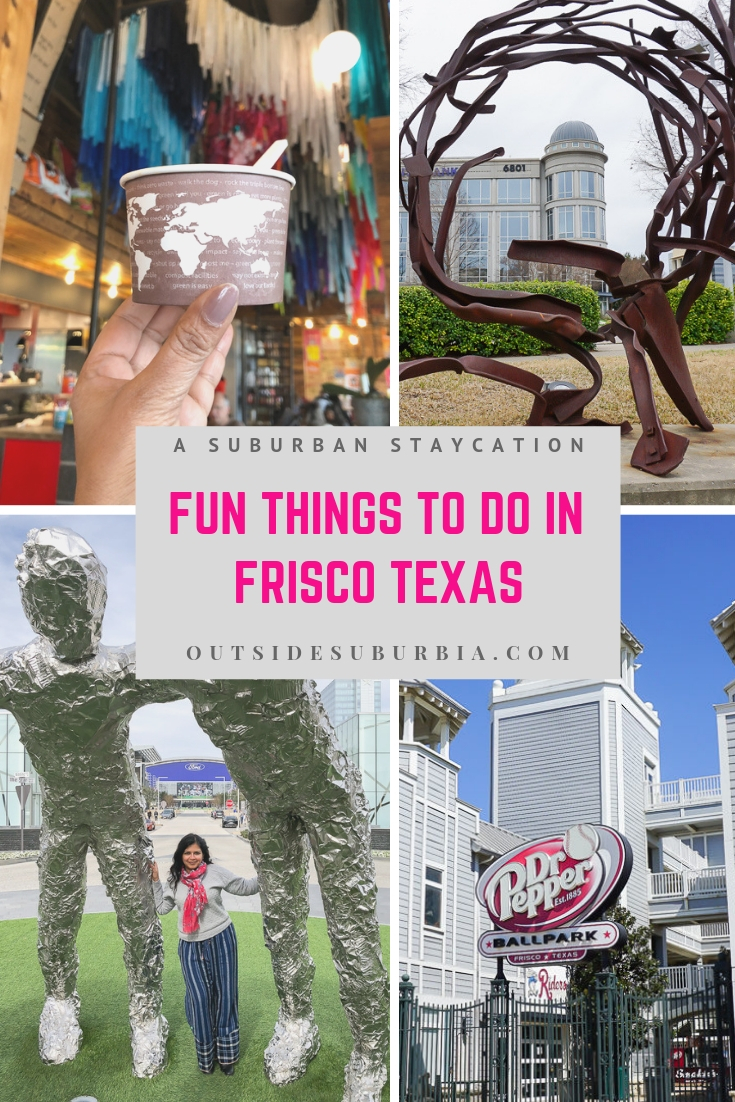 Whether you are interested in art, sports, videogames or shopping, Frisco, Texas has something for you... see post for all fun things to do in Frisco, Texas #OutsideSuburbia #FriscoTexas #FriscoActivityForKids #DallasWithKids #FriscoThingsTodo