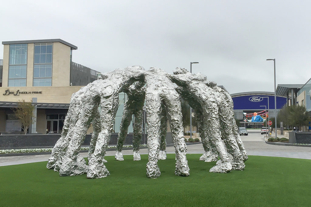 Huddle Sculpture at the Star, Frisco, Texas Photo by Outside Suburbia