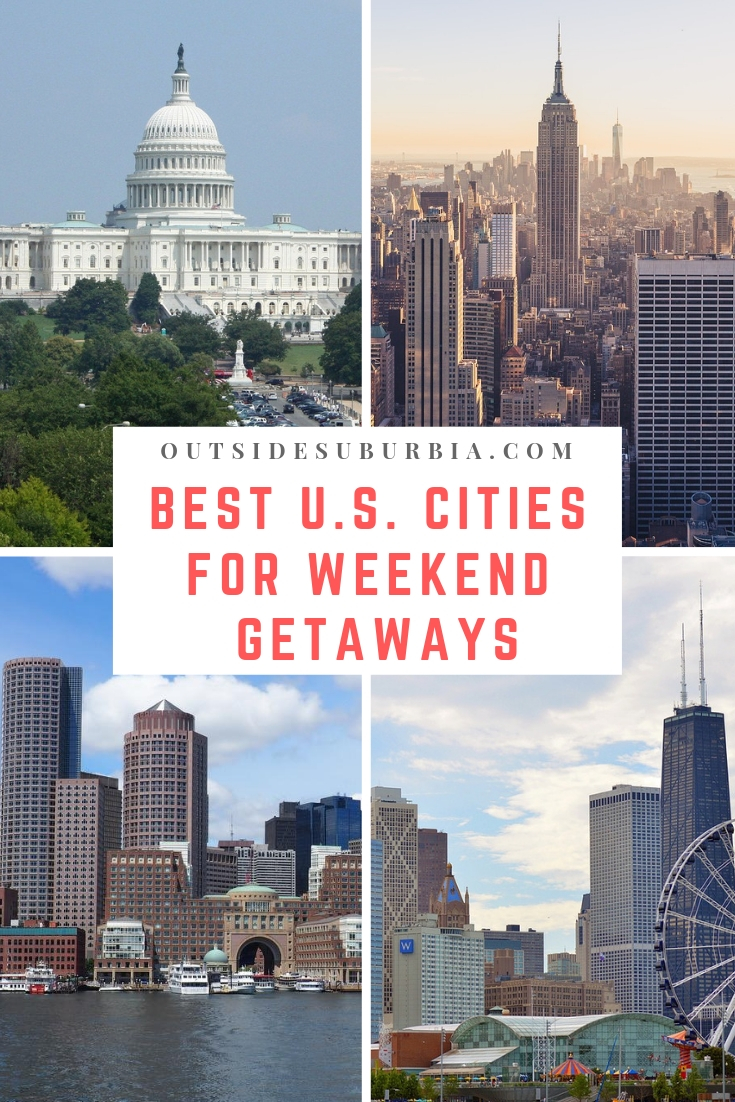 Weekend Getaway Ideas for a short break in some of the Best US Cities. With direct flights and access to loads of kid friendly activities - there are plenty of cities to visit in the USA for a family weekend getaway. See this post for a few ideas... #USACities #USABucketlist #FamilyWeekendGetaways #OutsideSuburbia #BestUSCities