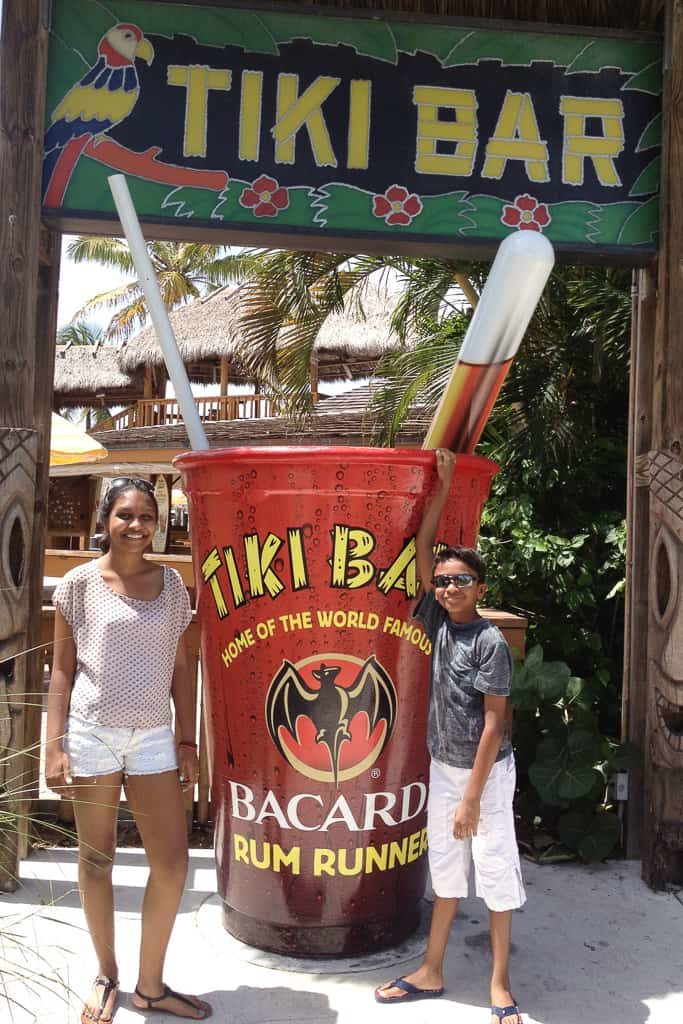 Tiki bar,  Holiday Isle's marina - Miami to Key West Drive - OutsideSuburbia.com