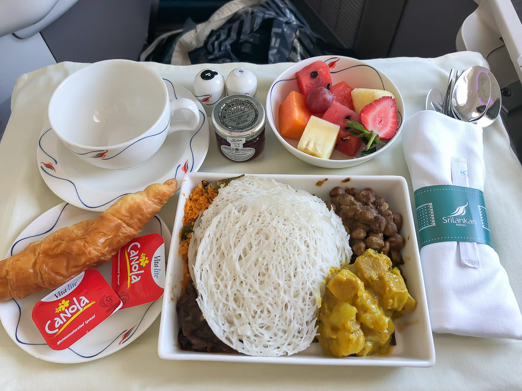 Food and Service at SriLankan Airlines Business Class Review - Photo by Outside Suburbia