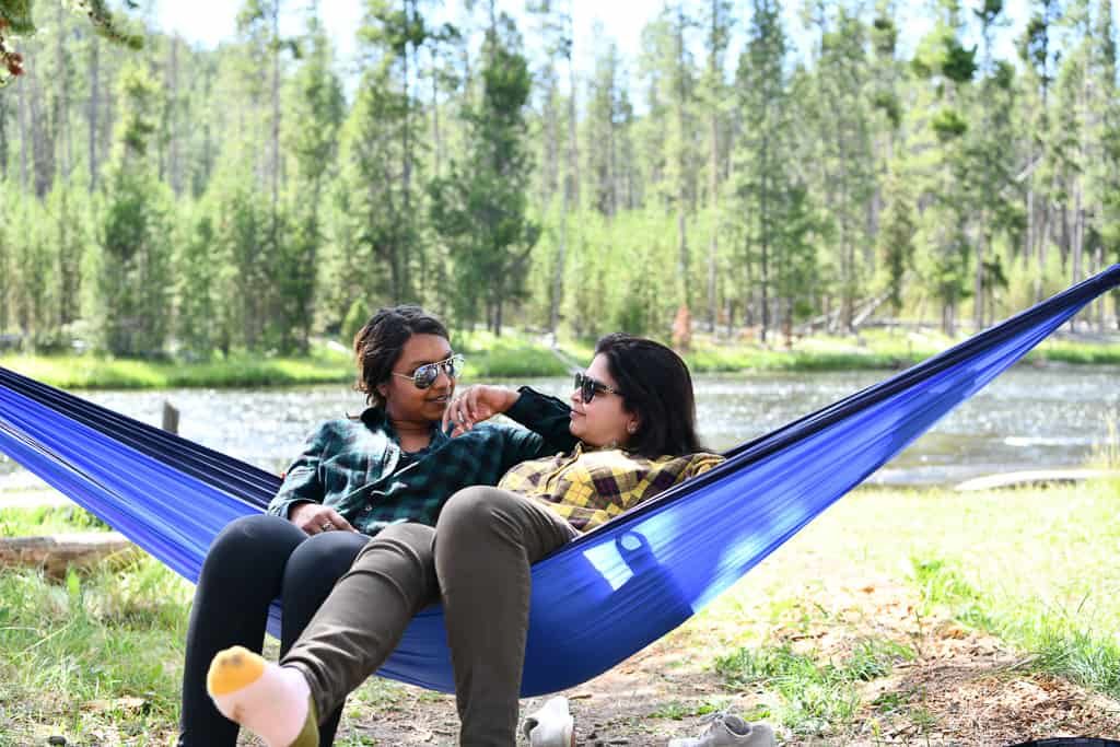 Best things to do in Yellowstone - Relax in a hammock by the water! OutsideSuburbia.com 