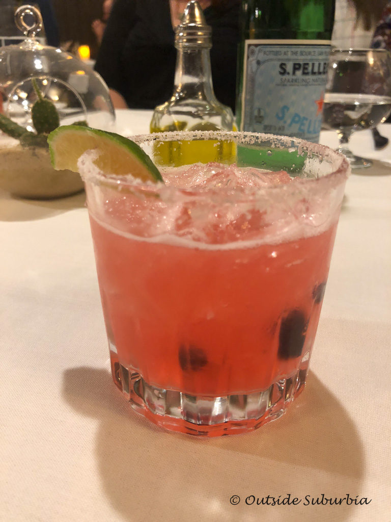 Huckleberry Margarita at Cafe Kandahar in Whitefish, Montana 