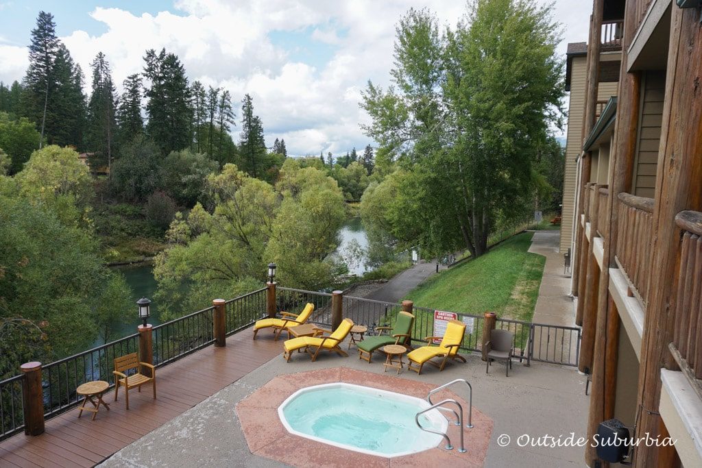 Pine Lodge located on the banks of the Whitefish river 