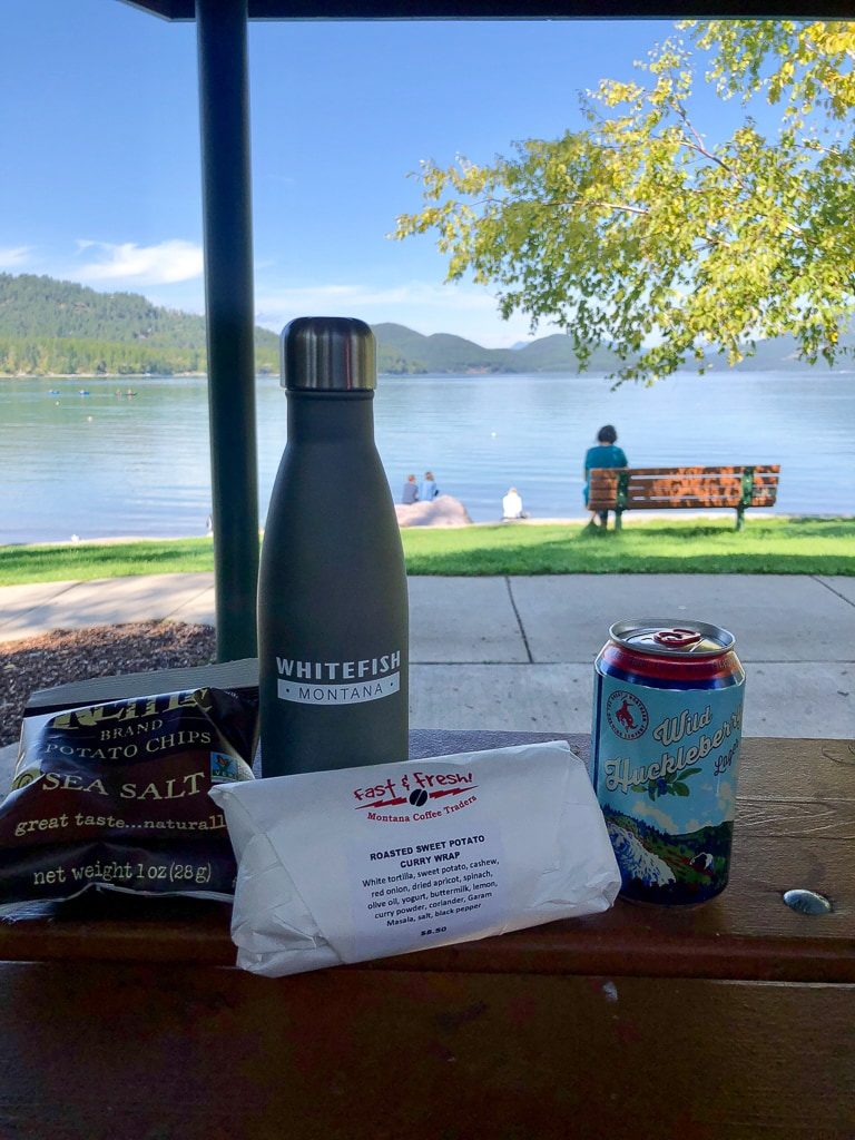 Lunch by the lake at Whitefish