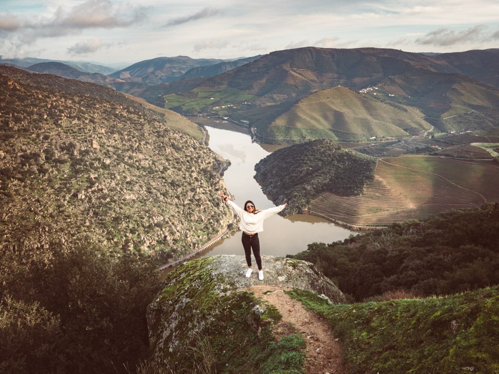 A Scenic Drive on the Terraced Hills of Douro River Valley • Outside
