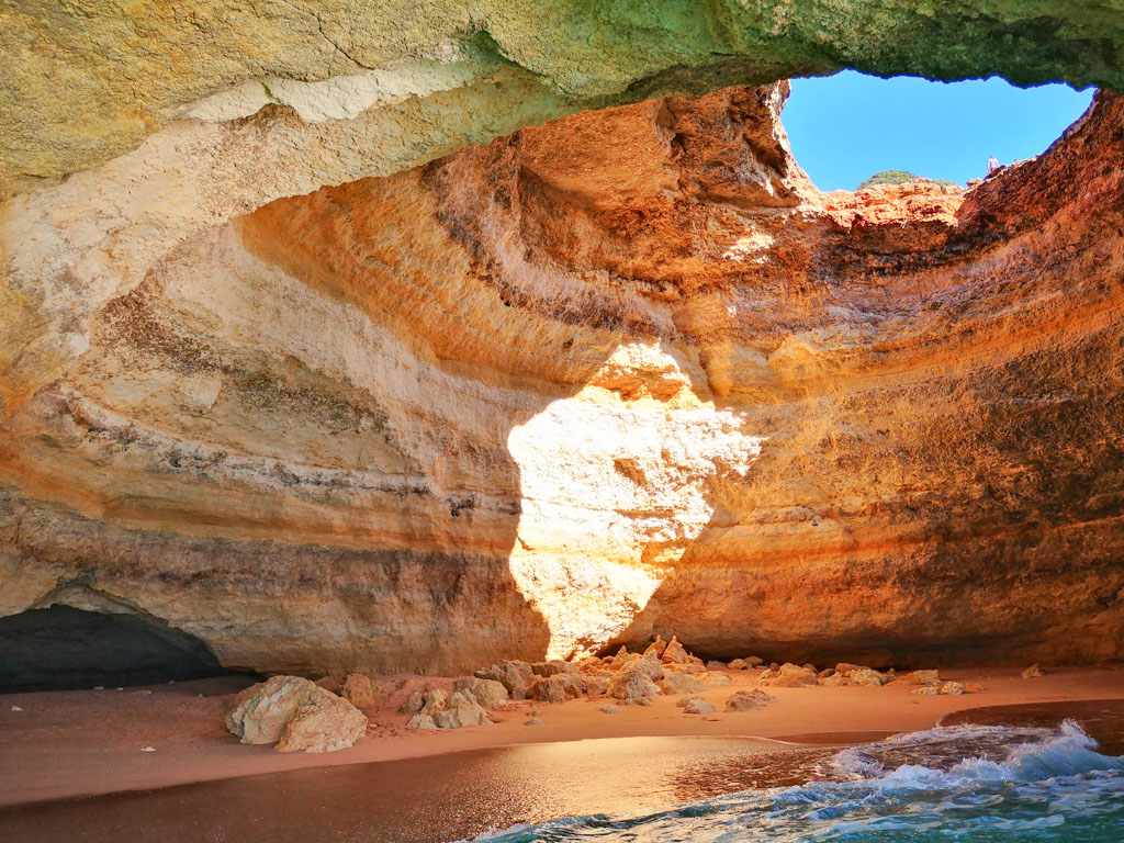 Benagil Cave near the Algarve coast in Portugal