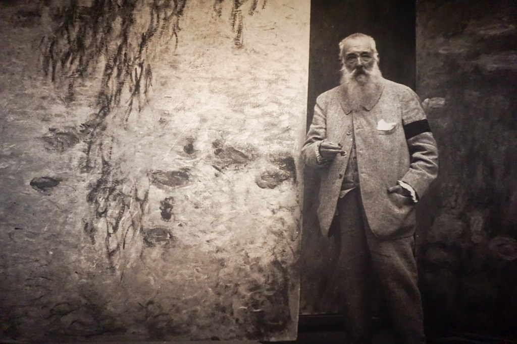 Claude Monet at his garden in Giverny