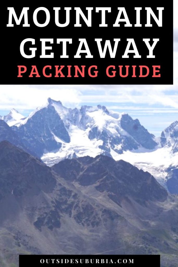 Packing list for a Mountain Getaway