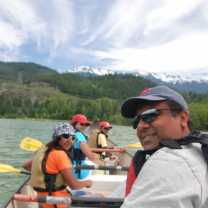Canoeing in Alta lake, Summer activities in Whistler, Canada Photo by Outside Suburbia