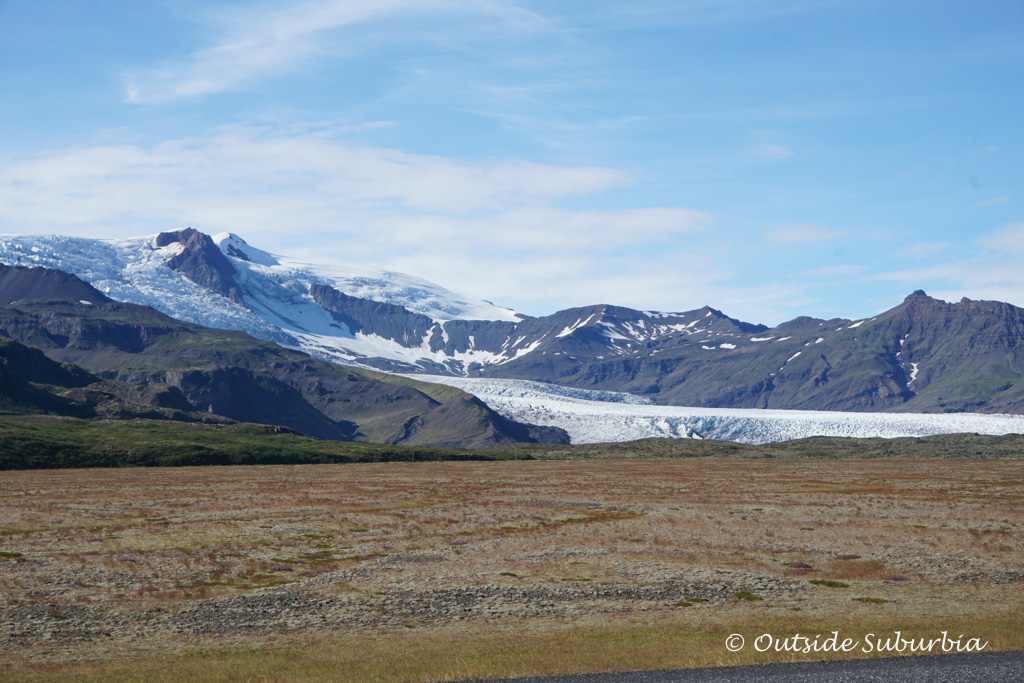 You can see the glacier right from the Ring Road in Iceland, a little further from Vik - Outside Suburbia