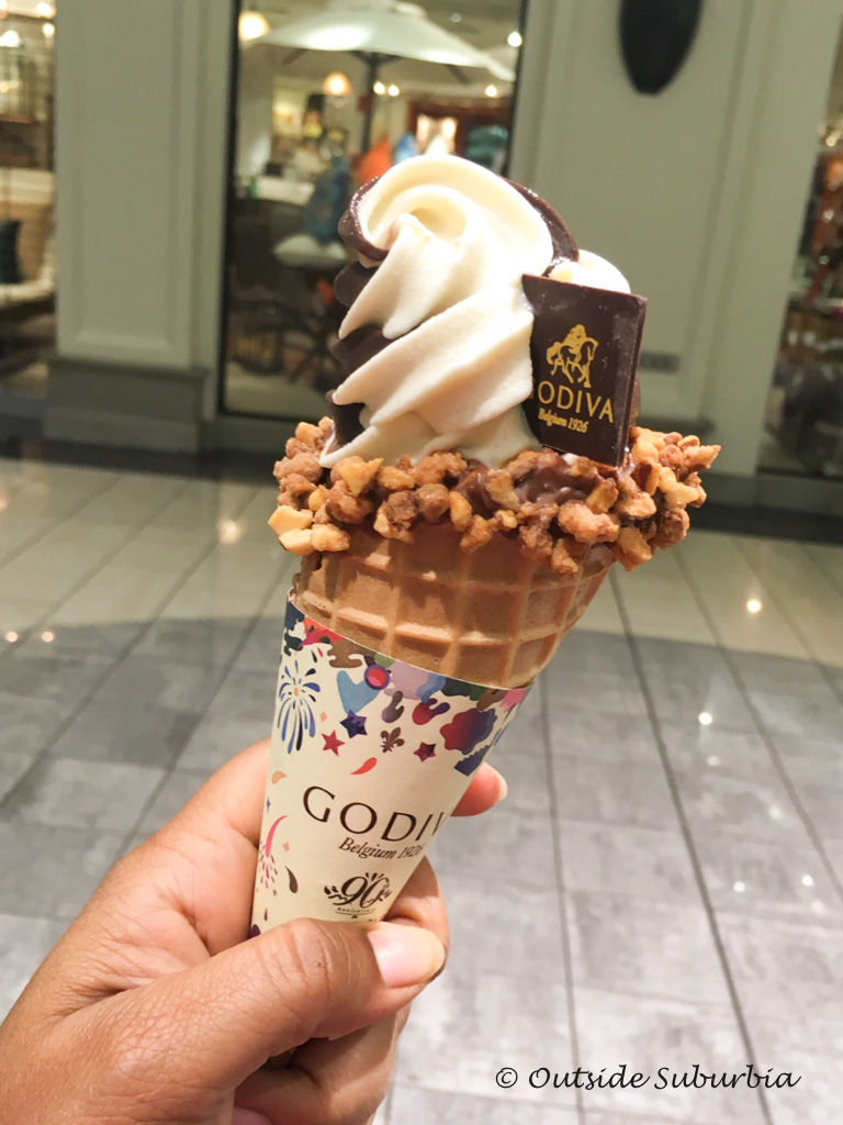 Godiva Chocolatier located inside the Stonebriar Mall has great Ice cream 