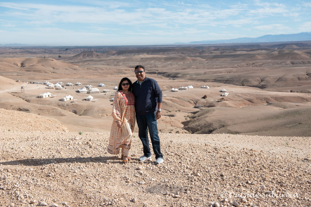 Agafay Desert Luxury camps in the background | Outside Suburbia