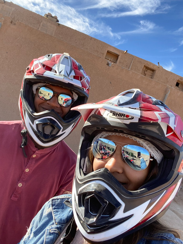 Riding Quad bikes in Agafay, Morocco