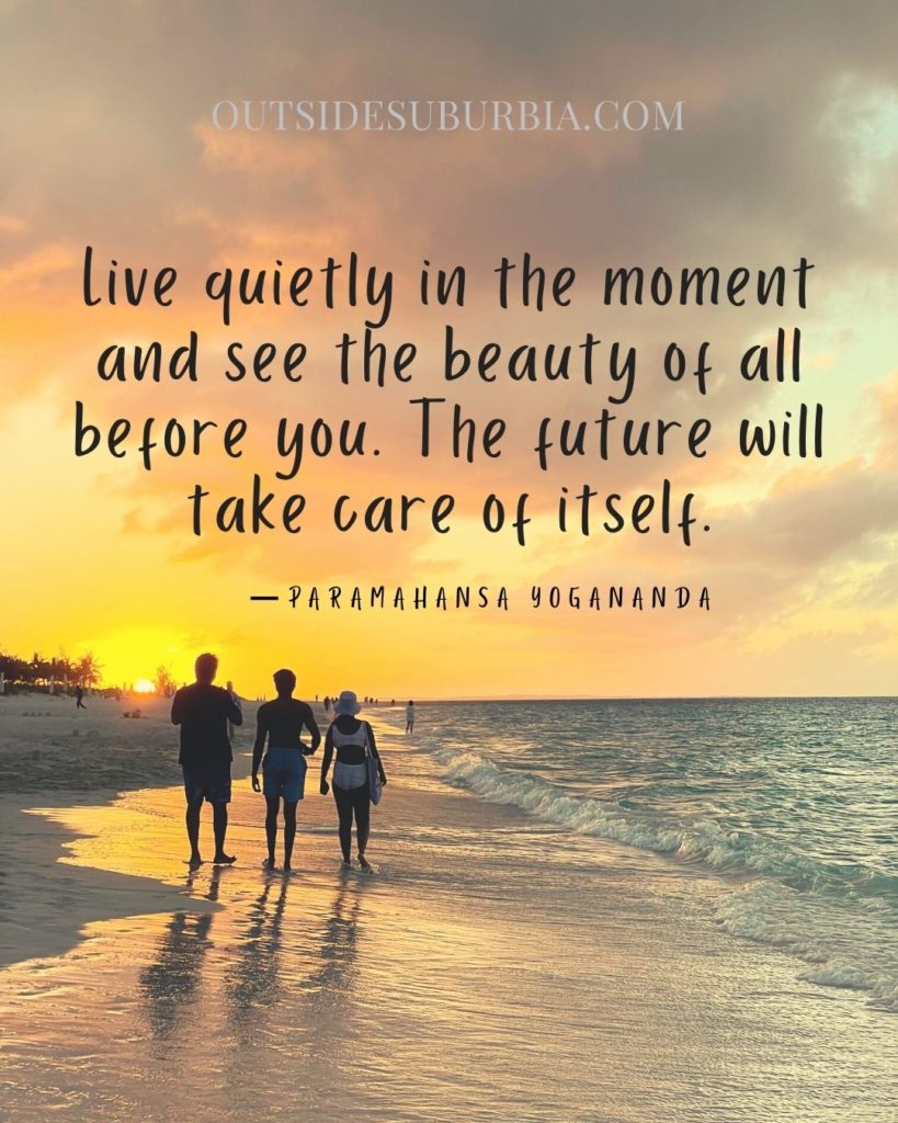 My favorite Paramahansa Quote - “Live quietly in the moment and see the beauty of all before you. The future will take care of itself.”