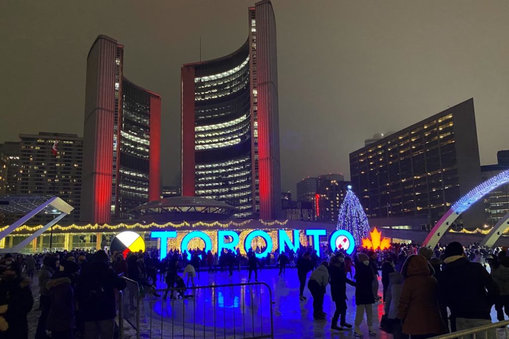 3D TORONTO sign at the Nathan Phillips Square 