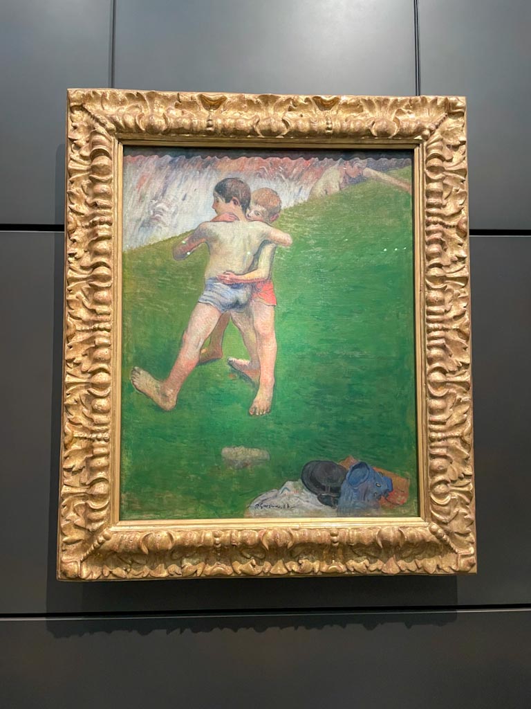 Young Wrestlers by Paul Gauguin