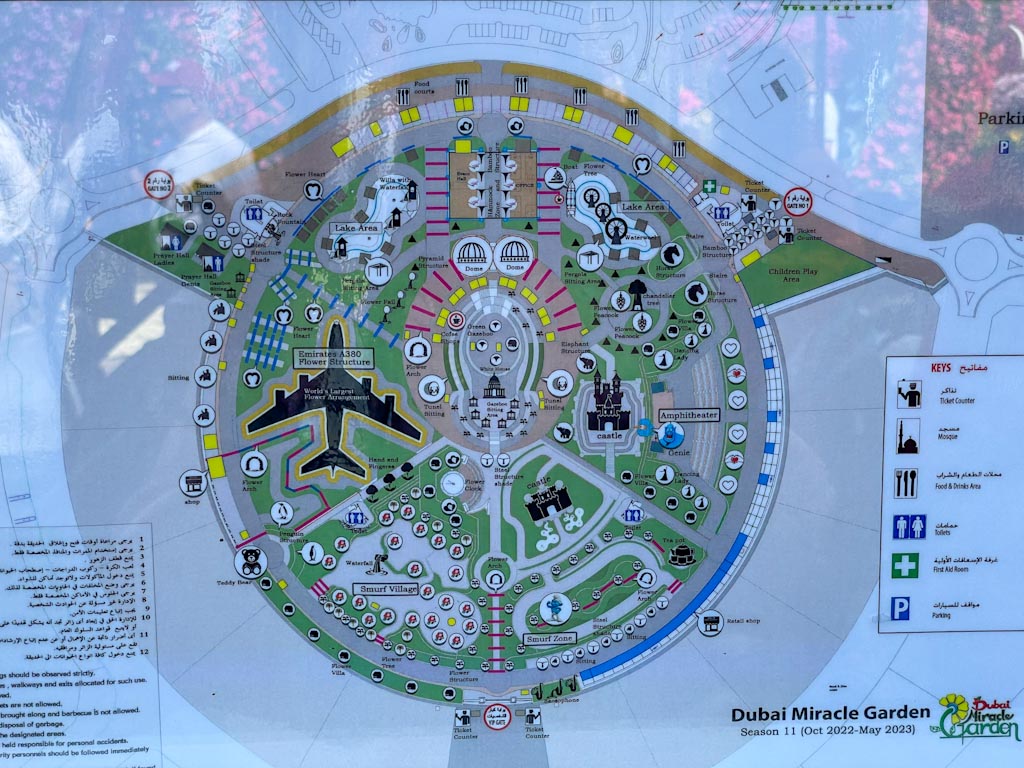 Miracle Garden at Dubai Map