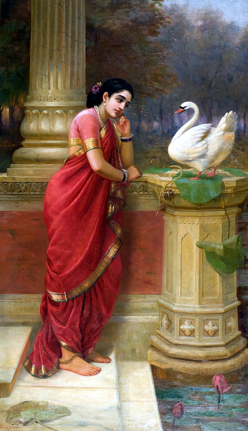 Damayanti Painting by Raja Ravi Varma