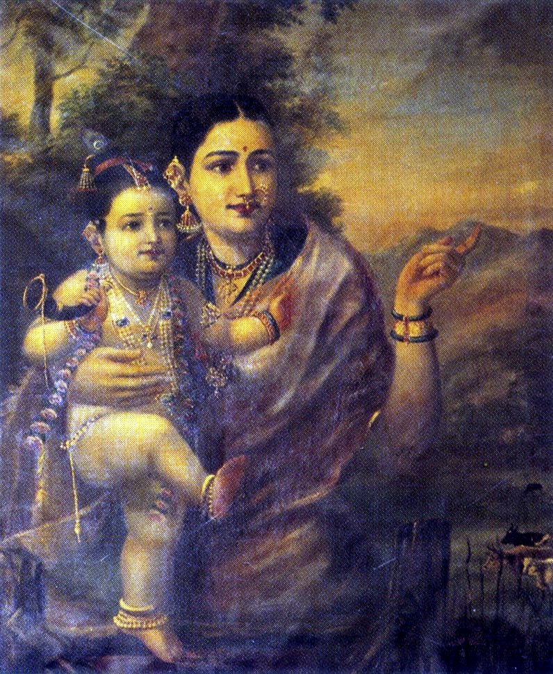Yashoda With Krishna by Raja Ravi Varma