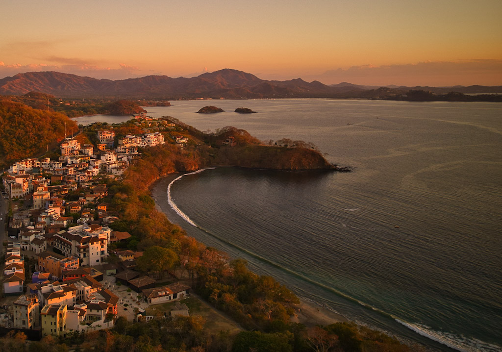 The golden coast of Guanacaste in Costa Rica