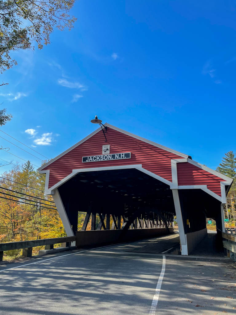 The famous Honeymoon Bridge (Jackson Covered Bridge), New Hampshire
